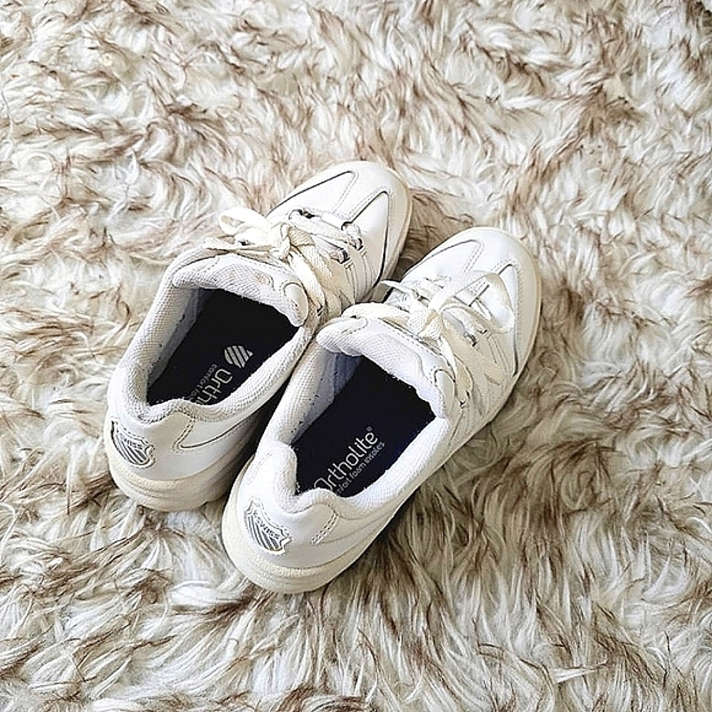 K-Swiss Ortholite Comfort Insoles White Sneakers Size 7.5 🌴 - Picture 7 of 7